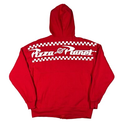 Disney Spirit Jersey Pizza Planet Toy Story Full Zip Hoodie Red