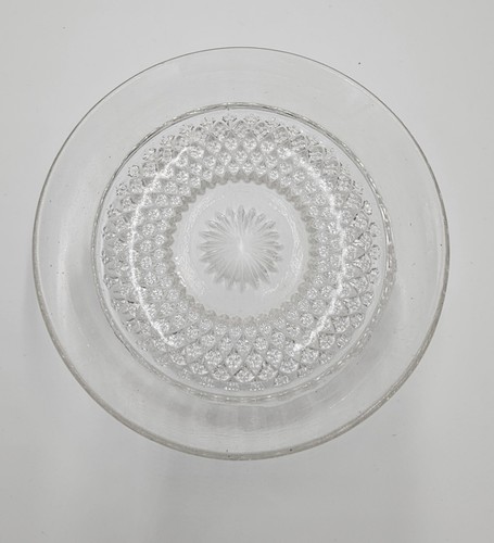Pressed Clear Glass Bonbon Dish - 5½" diameter x 1½" high - Picture 2 of 3