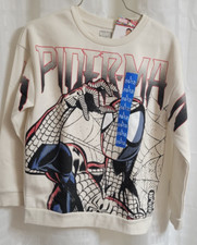 Marvel Boys Pristine Spiderman Crewneck Sweatshirt L 10/12 Brand New with Tags