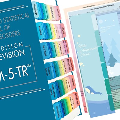 Diagnostic and Statistical Manual of Mental Disorders DSM-5-TR with index tab PB