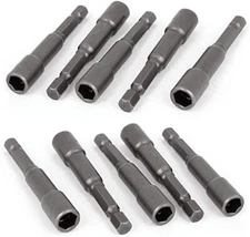 New 10pc 1/4" MAGNETIC NUT DRIVER w/ Quick Release Hex Shank