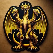 Kaiju Patch Embroidered Iron-on Applique Giant Monster Films Movies Retro Comics