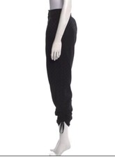Tibi Womens Polka Dot Pants Viscose Ruched Ankles Size 2