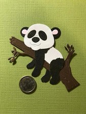 1 Sleeping Panda Scrapbook HANDMADE Die Cut / Card Embellishment