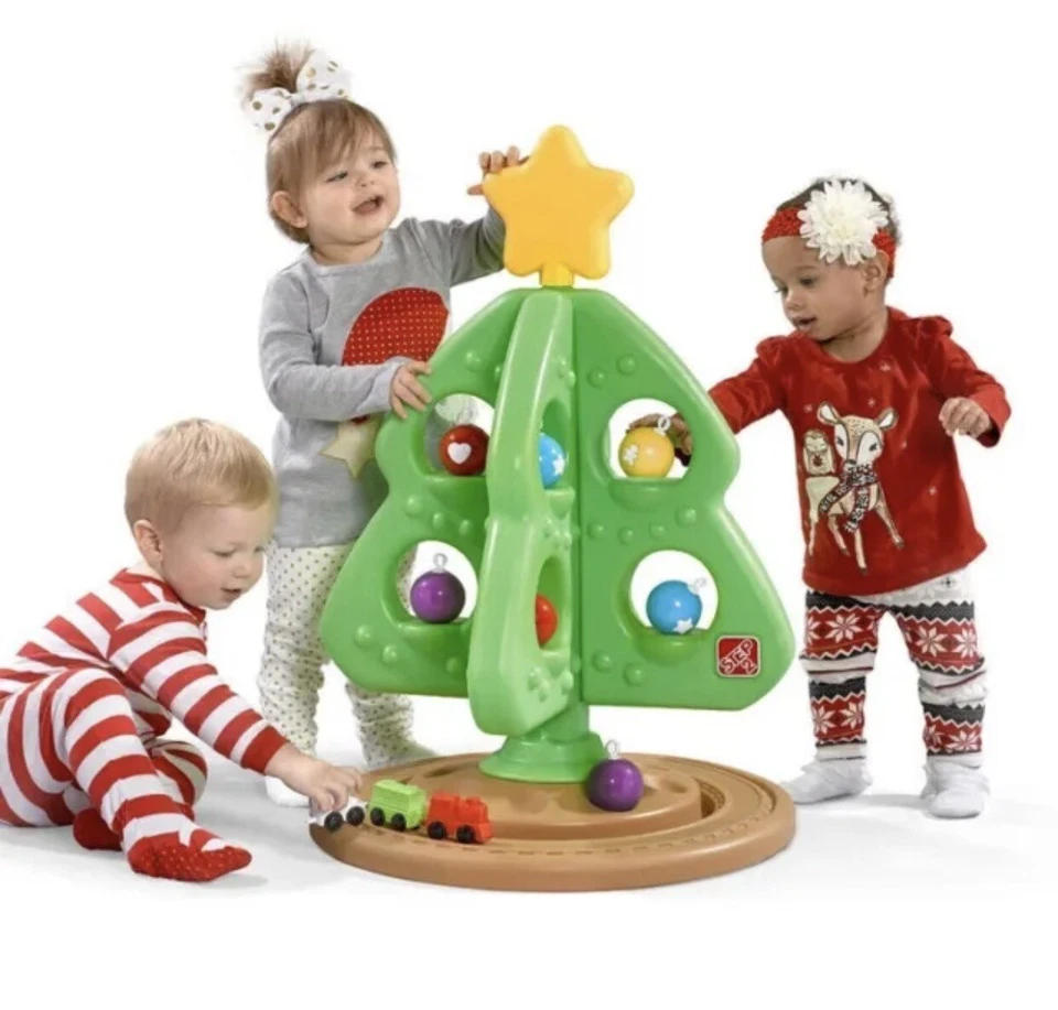Step2 Mi Primer Árbol de Navidad para Niños Pequeños | Tren de 3 piezas + Adornos | Totalmente Nuevo Foto 3 de 4