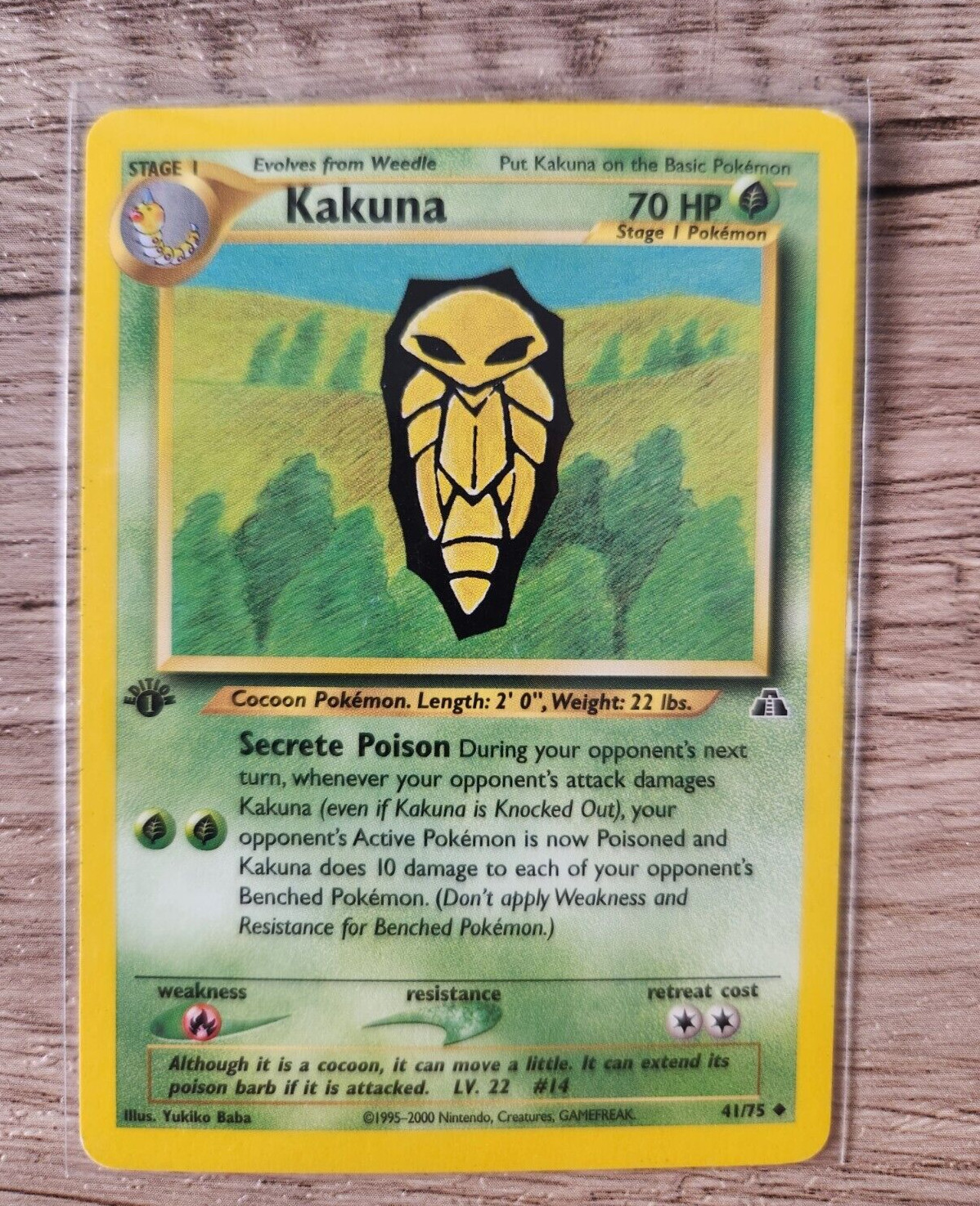 Kakuna - 1st Edition Neo Discovery - 41/75 - Uncommon - Pokemon Card - LP-NM