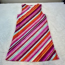 Jude Connally Melody Mod Shift Dress Multicolored Stripe Sleeveless Jude Cloth
