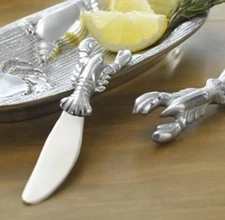 Lobster Crab Cheese Butter Spreader Silver Metal Pewter Aluminum Pate Knife NEW