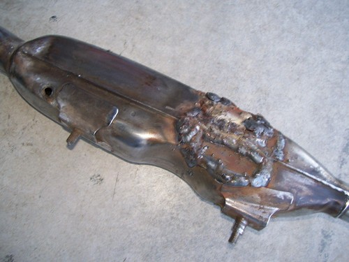 Genuine Honda CL350 Right EXHAUST PIPE MUFFLER for parts or repair. - Picture 6 of 13