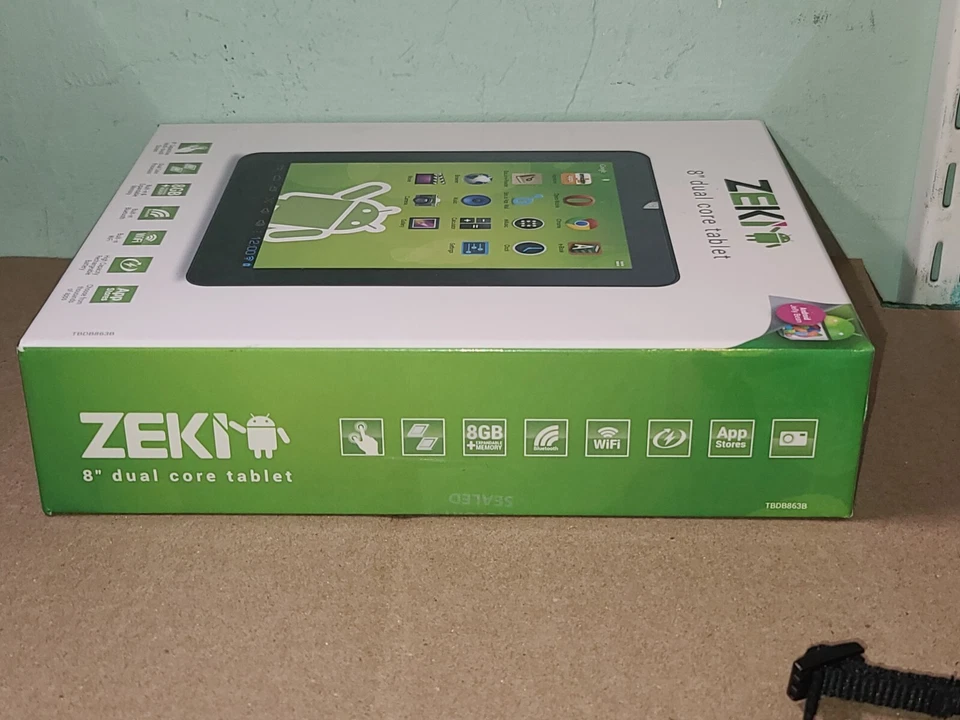 ZEKI 8" Dual Core Android Tablet 8GB Bluetooth WiFi Touchscreen APP Store Camera - Image 2 of 4