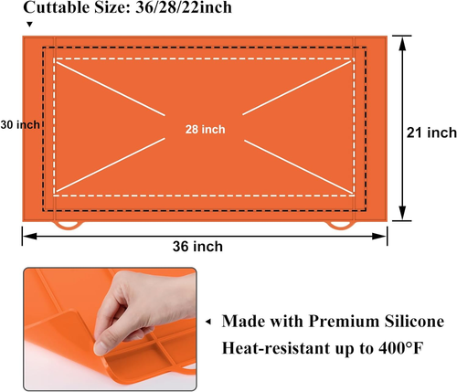 36" Griddle Silicone Mat for Blackstone 36/30/28 Inch, Food Grade Grill - Picture 2 of 12