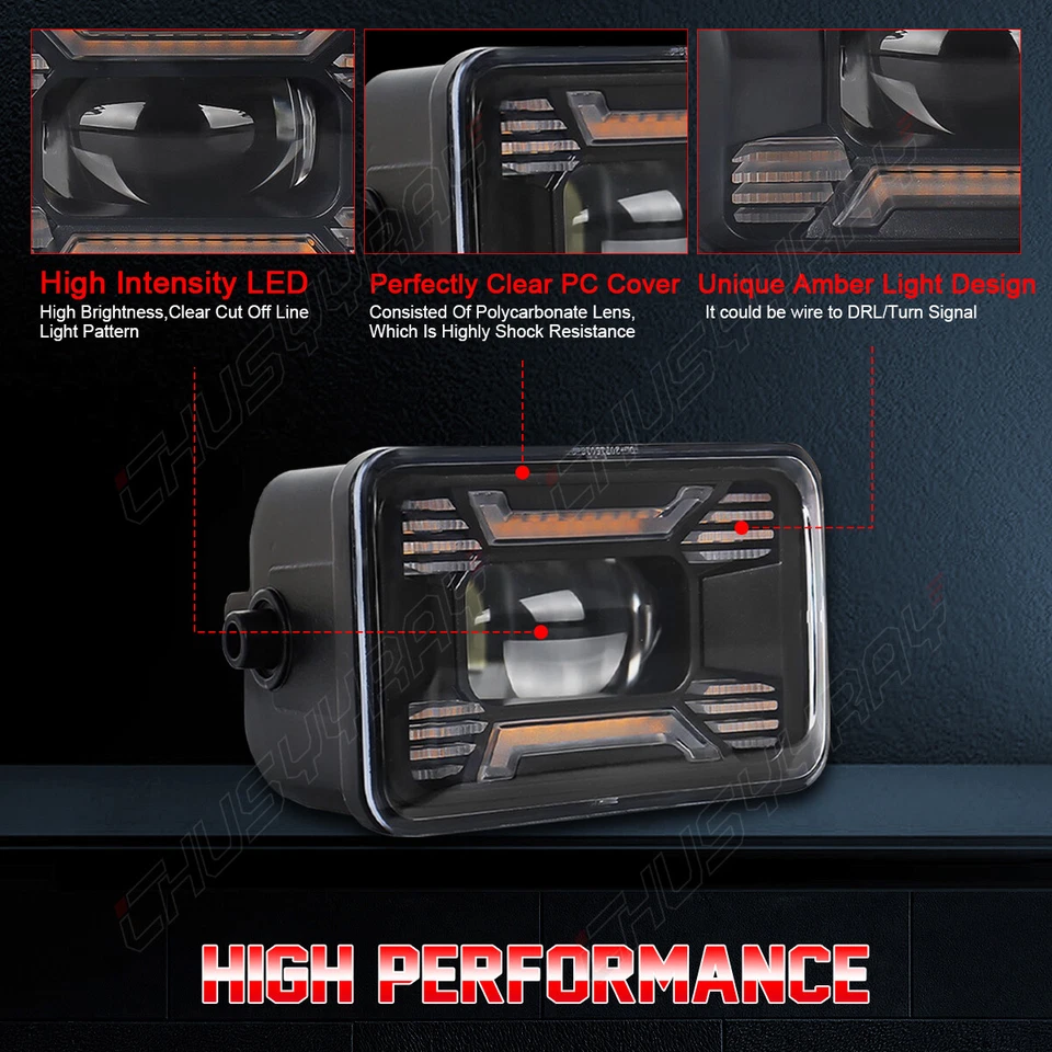 Conjunto de luces antiniebla LED de 2 piezas parachoques luces blancas aptas para Ford F150 2017 Foto 4 de 4