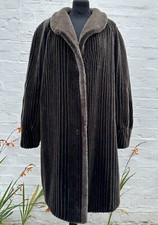 Vintage Couture Helene Oversized Long Faux Fur Coat 14uk Slight General Wear