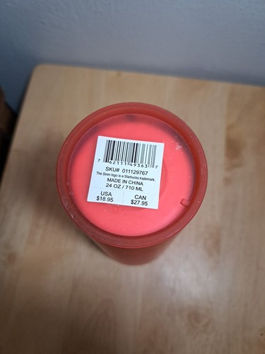 2022 STARBUCKS Red Floral Soft Touch Venti Tumbler Cup - Picture 7 of 8