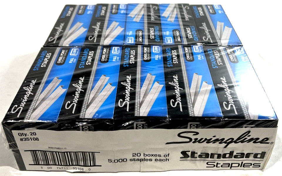 Swingline Standard Staples (20 Boxes of 5,000 Staples) eBay