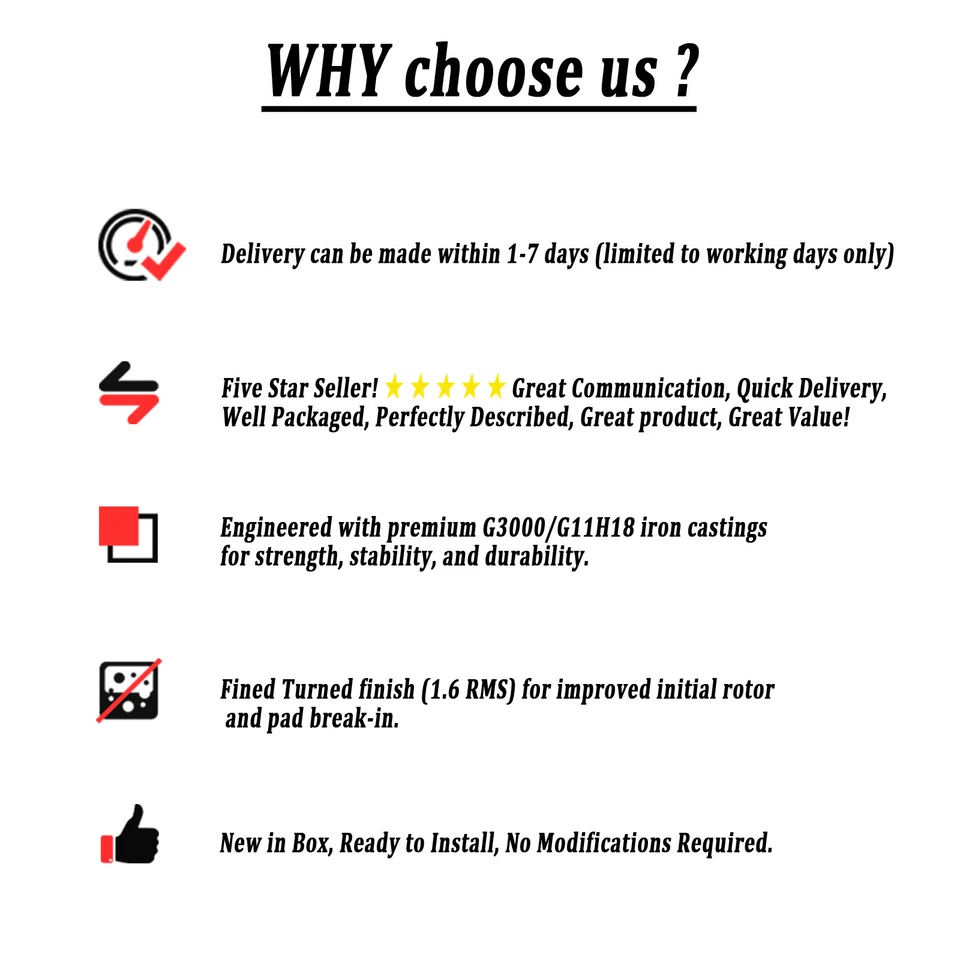 Front Rear Rotors Brake Pad Kit for Chevy GMC Sierra Silverado  Yukon XL 2500 - Image 3 of 4