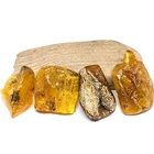 Lot-4 genuine Natural Baltic Amber Stones Unique Natural Loose  Butterscotch