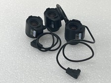 LOT OF 3 Computar 4mm f1:1.2 1/3" CS Mount CCTV Lens w/ LEVEL  ALC PLUGINS  