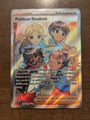 Paldean Student 2024 Pokémon TCG Paldean Fates Full Art Ultra Rare 230/091 Mint