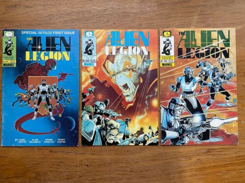 Alien Legion Comic Lot (3) Marvel Copper Age vol. 1 # 1, 2, 3