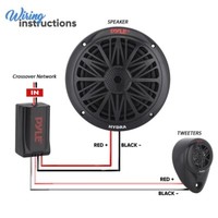 "Pyle PLMR6KB 2-Wege 6,5\" Impermeable 4 Ohm 2 Woofer 2 Tweeter 2 Crossover Kit"