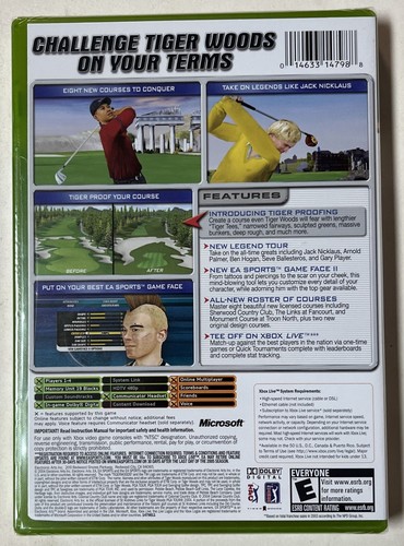 Tiger Woods PGA Tour 2005 Factory Sealed XBOX - Picture 2 of 2