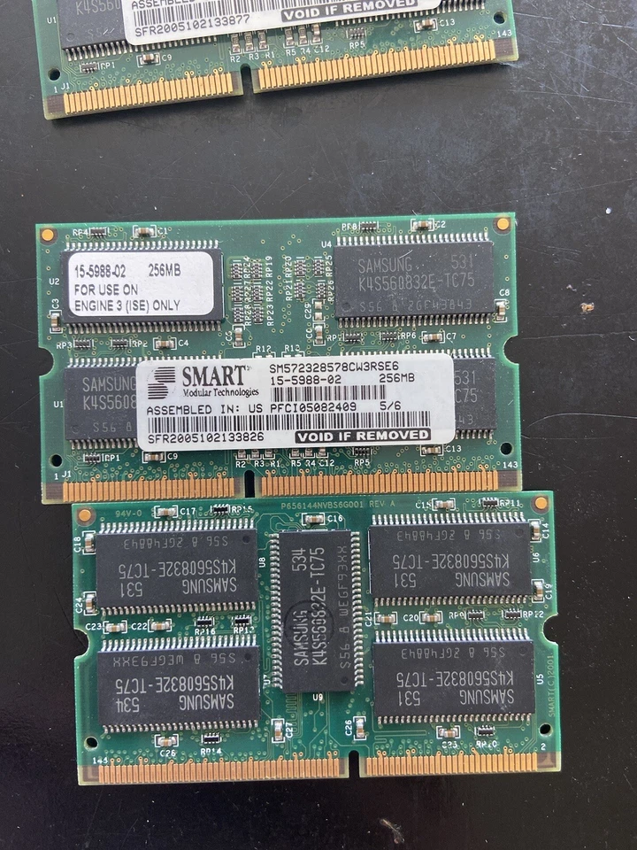 Smart Modular Technologies 256 SDRAM SODIMM, for use in cisco engine 3(ISE) - Image 3 of 3