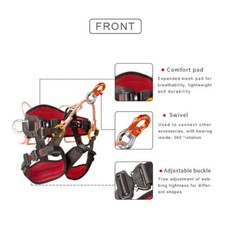 Arborist Tree Climbing Saddle Half Body Harness Fall Protection Equipment