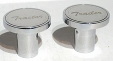 knob set tractor trailer screw on cursive for Peterbilt Kenworth Freightliner