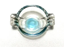 VTG "OIL SPOT" MCM Ashtray Art Deco-Style Clear Glass