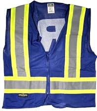 Lot Of 2 Radians Radwear Economy Type O Class 1 Off-Road Safety Vest Blue Medium