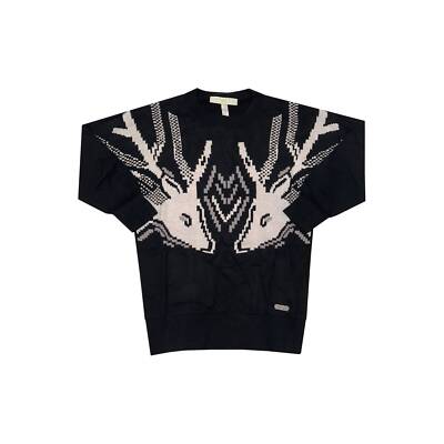 ADIDAS Women's Neo Black/White Deer Sweater RRP £40