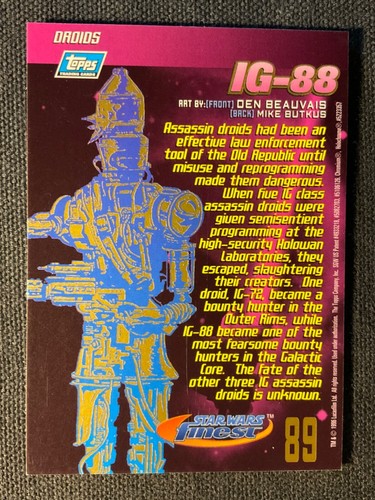 Star Wars Finest 1996 Topps Chromium Trading Cards + Refractor & Chase - Singles - Picture 336 of 358