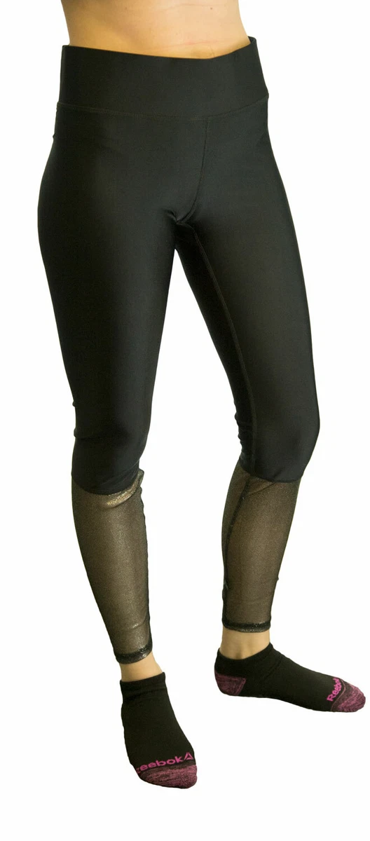 TEREZ Women s Black Glitter Mesh Leggings 2231 Medium NWT eBay