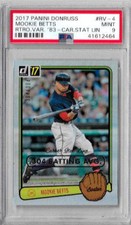 2017 Panini Donruss Mookie Betts Retro Var. '83 - Career Stat Line PSA 9 /304