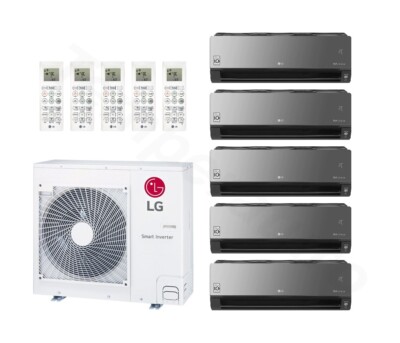 LG Artcool Mirror 5-Raum Multisplit Klimaanlage 5x 2,5 kW A++/A+ WiFi R32