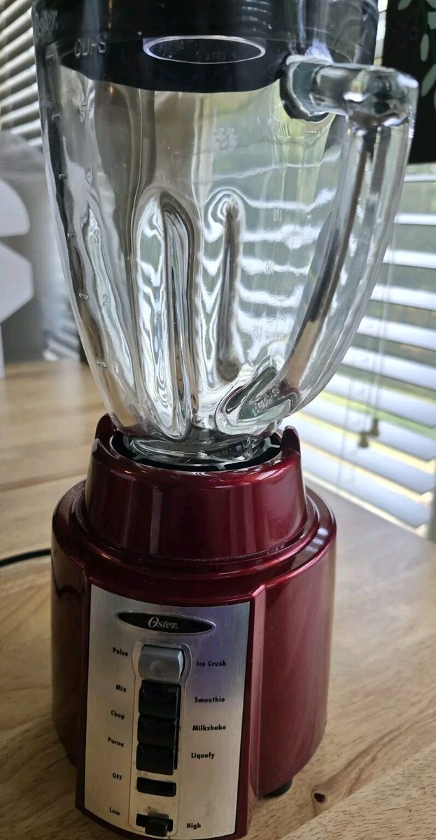 Oster BCCG08 450 Watt 8-Speed 6-Cup Vintage Blender RED Glass Jar