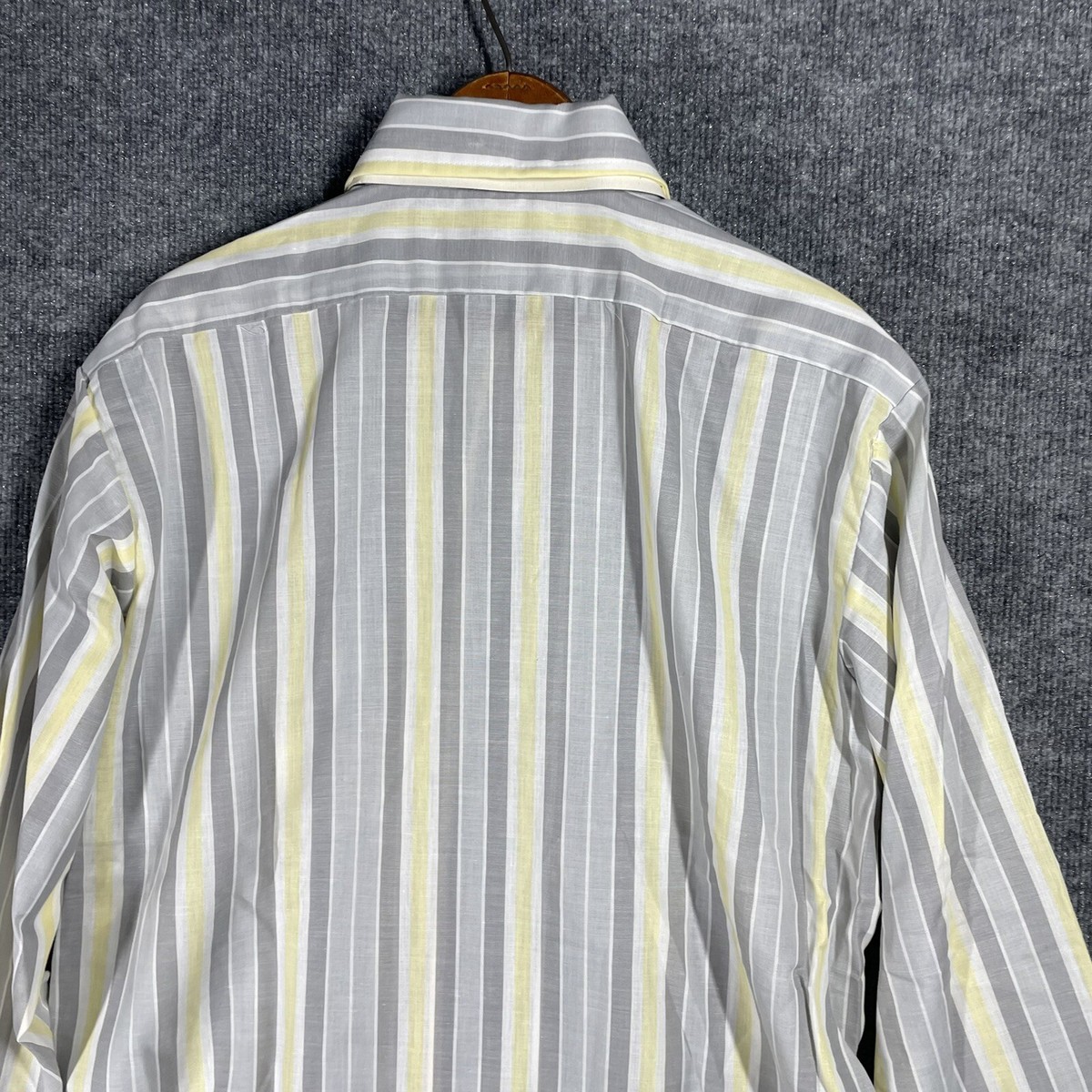 VINTAGE 70s Kmart Shirt Size Large Striped Long Sleeve