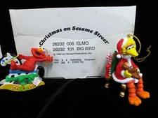 Christmas on Sesame Street Christmas Ornaments - Elmo & Big Bird - 26232 006 101