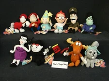 Rocky and Bullwinkle Friends Stuffins Plush Lot 1999 CVS Beanies 10 with Tags