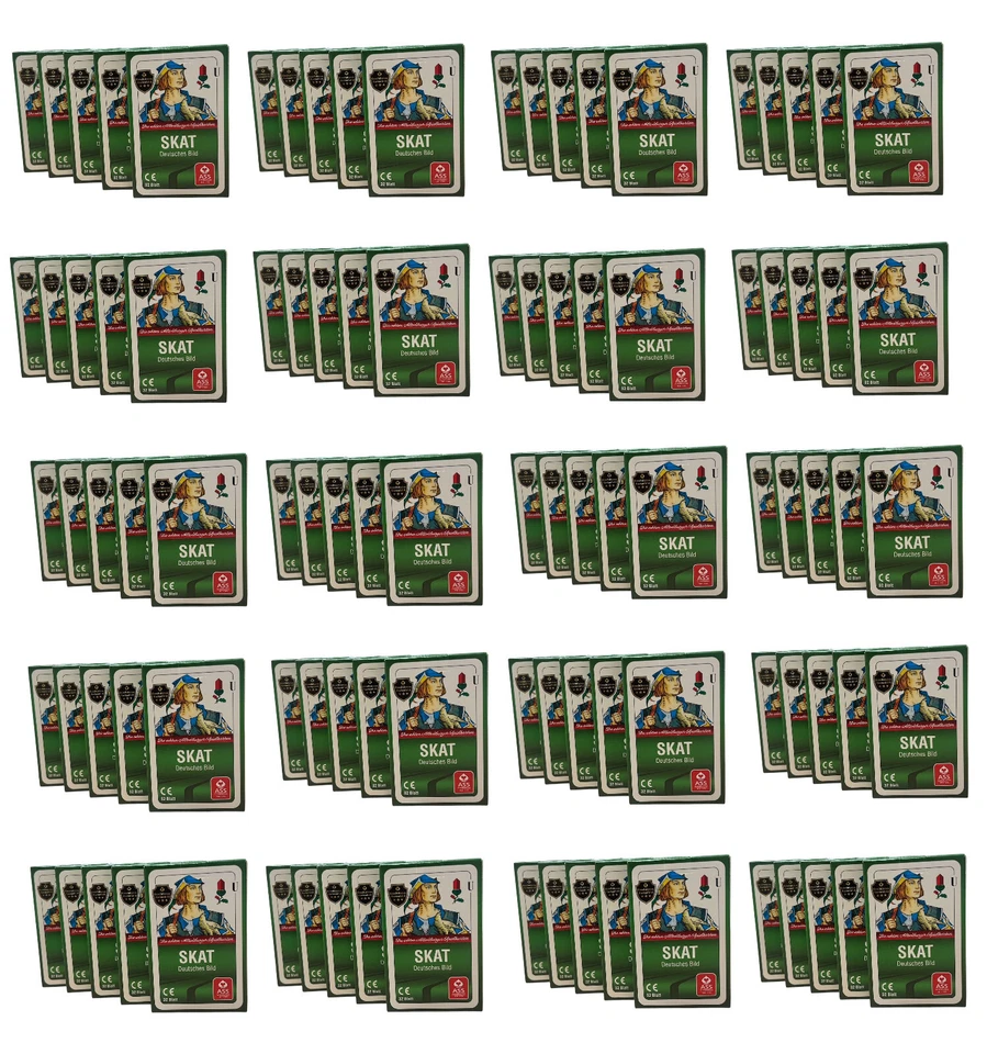 ALTENBURGER SPIELKARTEN Hunderterpaket SKAT,Deutsches Bild ASS Club Spielkarten Skatkarten 32 Blatt Q