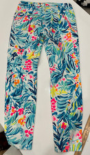 Lilly Pulitzer Kelly Skinny Ankle Pant Size 4 Serene Blue Tippy Top Stretch