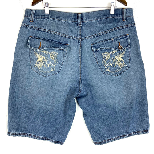 Jeans Baggy Vintage Phat Farm Y2K Bleu Moyen - Taille W32, Deadstock, Neuf Avec étiquettes
