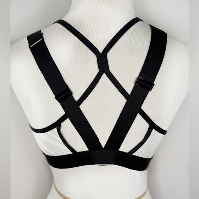 Emporio Armani Iconic Logoband Padded Bra Black and White
