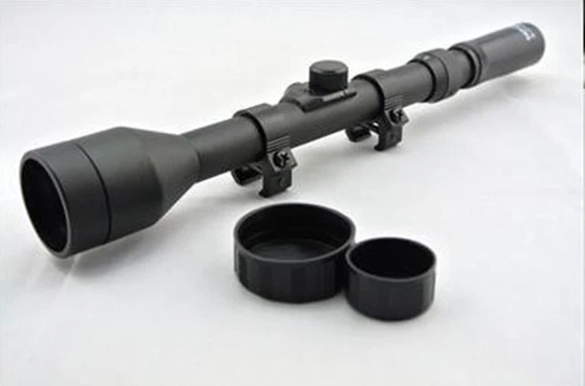 3-7x28 Scope Crosshair Optics Rifle Scope + 11mm Dovetail Mounts - Image 2 of 4