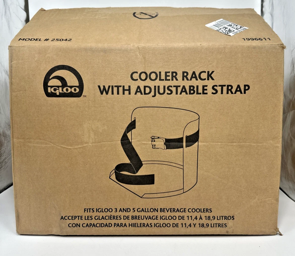 Igloo 25042 Metal Cooler Rack w/ Adjustable Strap 3 & 5 Gal. Beverage Cooler NIB
Opens in a new wind