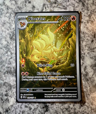 Ninetales 199/197 SV03 Illustrazione Fiamme Ossidiana Rara Carta Holo Full Art