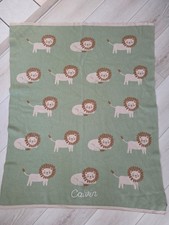 Pottery Barn KIDS 100 cotton blanket monogrammed CALVIN