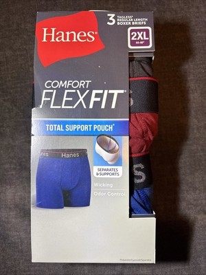 Hanes Men's Ultimate Comfort Total Support Pouch Boxer Briefs Sz 2XL