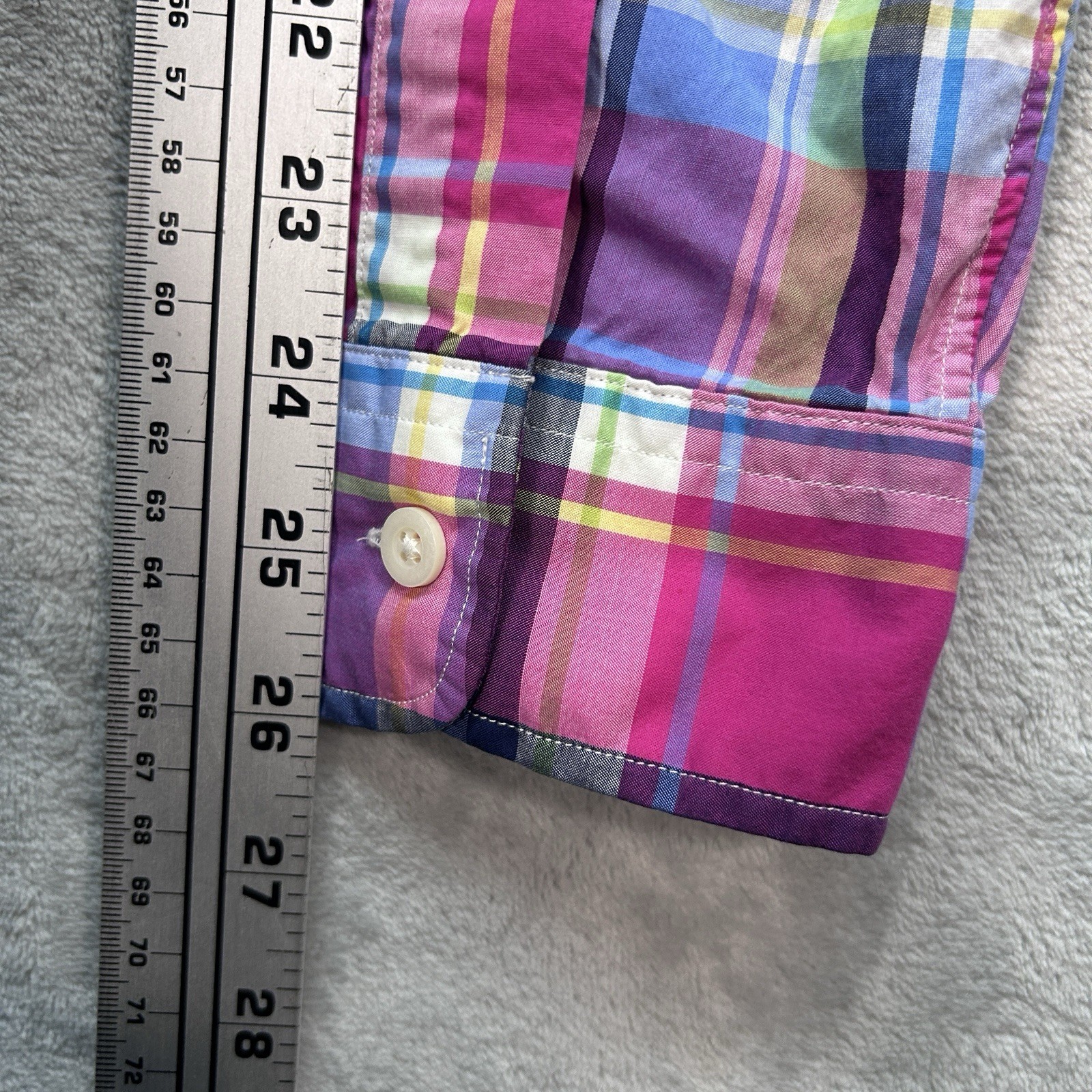 Vtg Polo Ralph Lauren Military Style Long Sleeve Button Shirt Men's Large Plaid. thumbnail 13